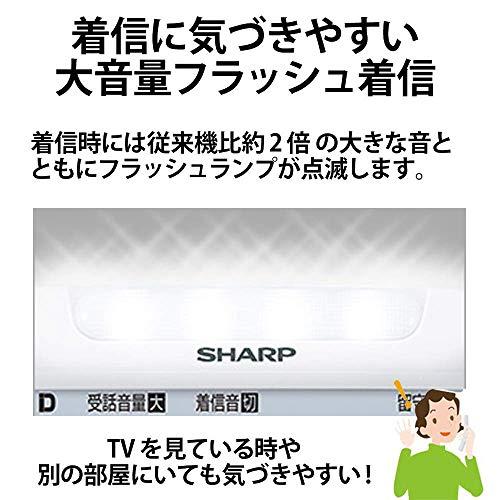 シャープ 電話機 コードレス 子機2台付き 迷惑電話対策機能付き 大きなボタン 聞きやすい大音量 ホワイト系 JD-V38CW 親機