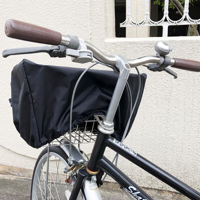 自転車カゴカバー おしゃれ 前 前カゴカバー 自転車 雨 盗難防止 自転車用 シンプル (雨にも負けず かぶせるタイプ レギュラー ）｜bcolors｜06