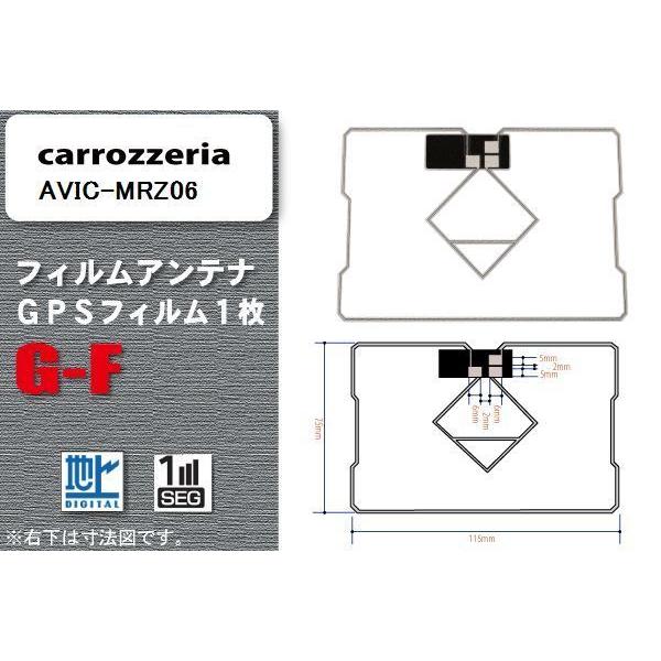 GPS一体型フィルムアンテナ 1枚 高感度 ワンセグ フルセグ 地デジ カロッツェリア carrozzeria 用 AVIC-MRZ06｜bcpto92750