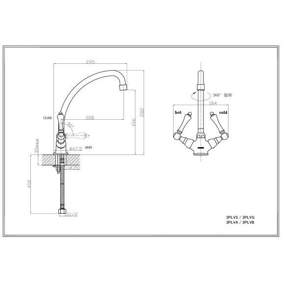 〔2PLVS〕 JODEN社製 蛇口 混合水栓 交換 リフォーム おしゃれ Ｖｉｃｔｏｒｉａ｜クロム LIFE