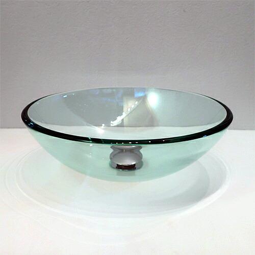 洗面ボウル ガラス オンカウンター 置き型 ベッセル ラウンド 丸