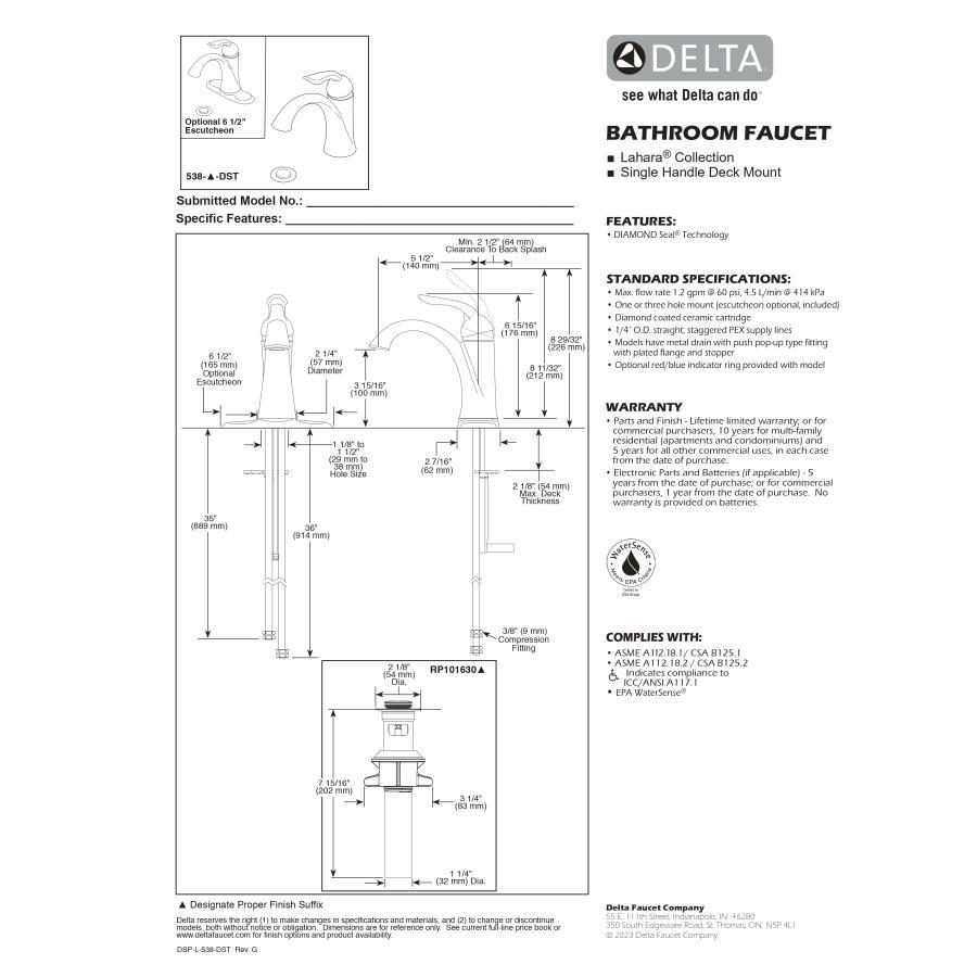 デルタ （DIY) 洗面 水栓 蛇口 交換 混合水栓 節水 レバーハンドル