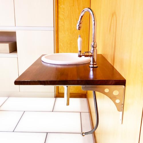 洗面台セット 木製キャビネット 丸型ボウル