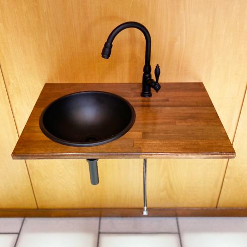 洗面台セット 木製キャビネット 丸型ボウル