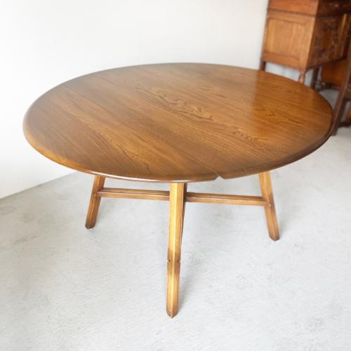 イギリス製ビンテージ　アーコールErcol ダイニングラウンドテーブル円卓 イギリス製ビンテージ アーコールErcol ダイニングラウンド