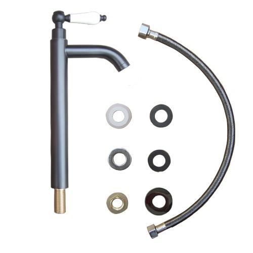 洗面 水栓 蛇口 交換 水栓金具 単水栓 レバーハンドル 陶器 トール