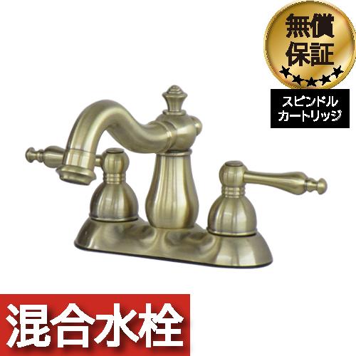 蛇口 交換 レバーハンドル リフォーム 混合水栓 スパウト回転 360 アンティークゴールド 古金 3穴 4インチ専用 奥行 吐水口高7 5cm Ink h Ink h ビーキューブyahoo ショッピング店 通販 Yahoo ショッピング