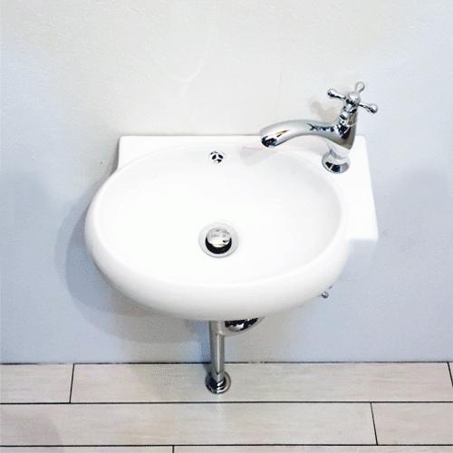 洗面台 交換 おしゃれ 洗面ボウル コンパクト 白 リフォーム 陶器製 5