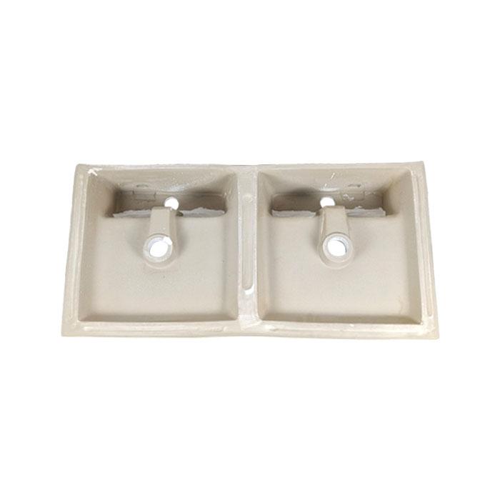 新品 洗面ボール 陶器 アイボリー 洗面ボウル 陶器 ダブル シンク おしゃれ 置き型 ベッセル 四角 大きめ