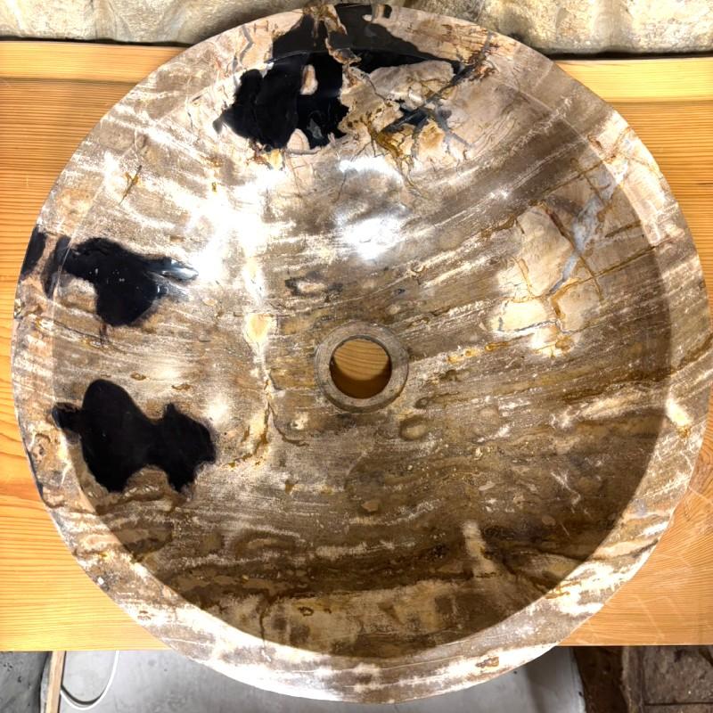洗面ボウル 珪化木 Petri Fied Wood 木化石 天然石 インドネシア