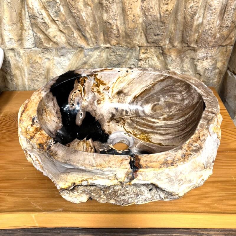 洗面ボウル 珪化木 Petri Fied Wood 木化石 天然石 ウリン チーク