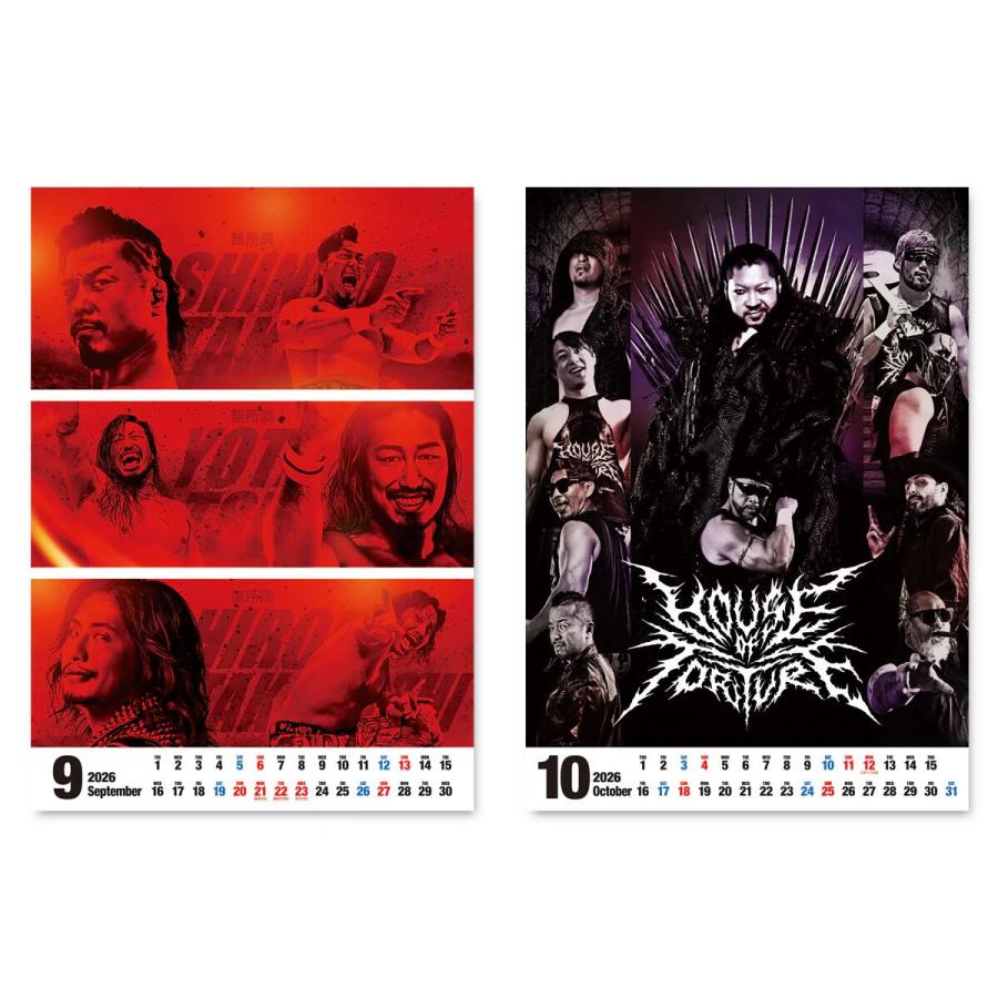 2026年 新日本プロレス カレンダー（壁掛けタイプ B3サイズ）新日本