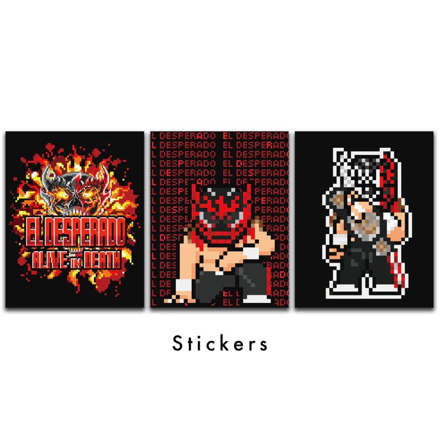 エル・デスペラード 「 dotswrestler」クリアファイル ＆ ステッカー3枚1セット（ALIVE IN DEATH）新日本プロレス NJPW |  | 04