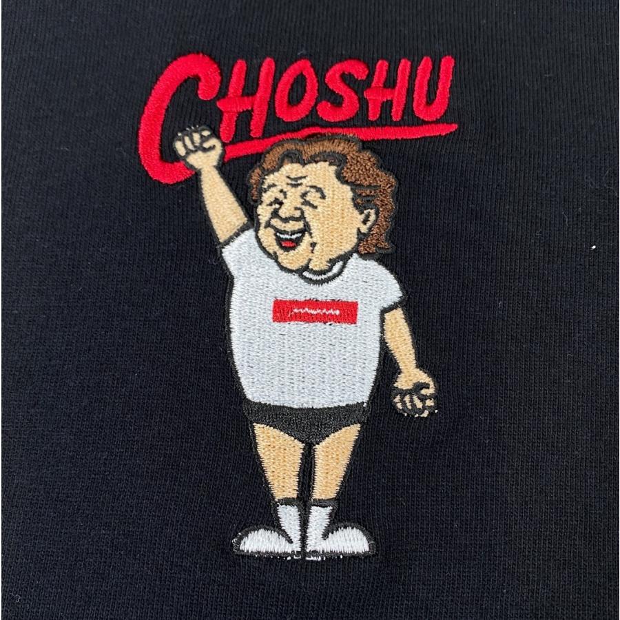 長州力 ワンポイント刺繍 Tシャツ (ブラック) 新日本プロレス NJPW