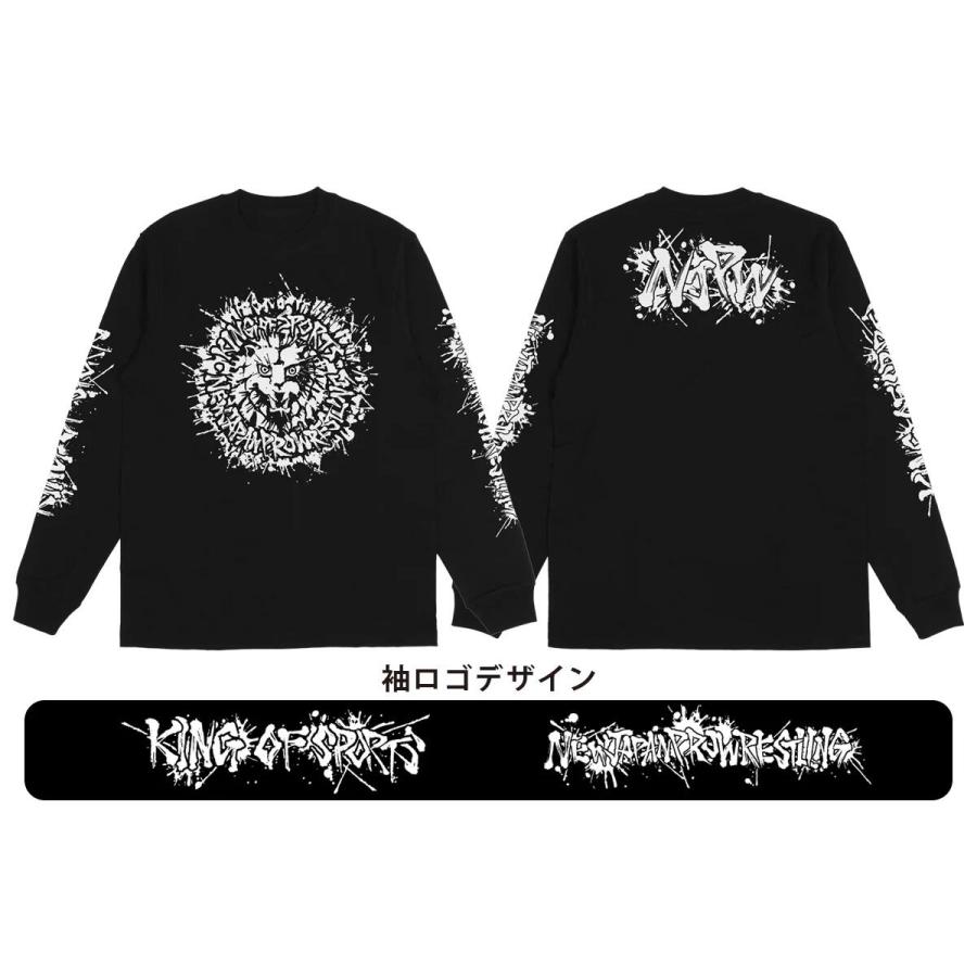 ライオンマーク ロングスリーブ（2025・ブラック×ホワイト）新日本