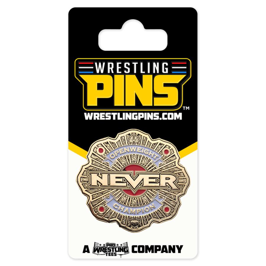 メール便対応 新日本プロレス Njpw Never無差別級王座ベルト センタープレート ピンバッジ