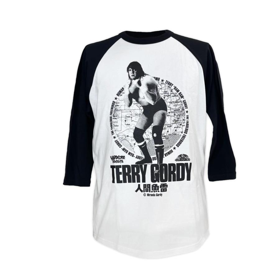 テリー・ゴディ 7分袖ラグランTシャツ（南部ブラック×ホワイト