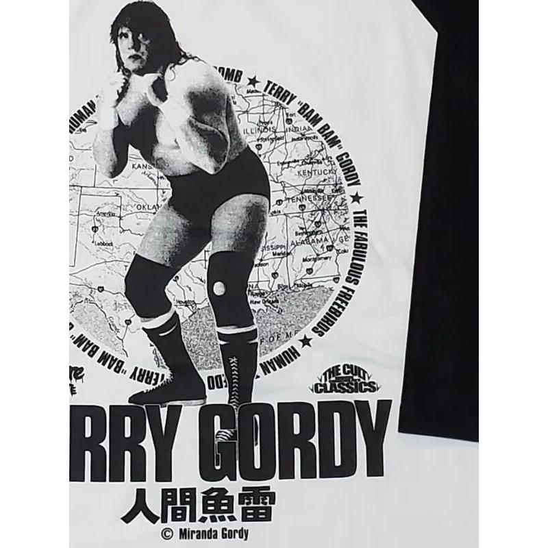 テリー・ゴディ 7分袖ラグランTシャツ（南部ブラック×ホワイト