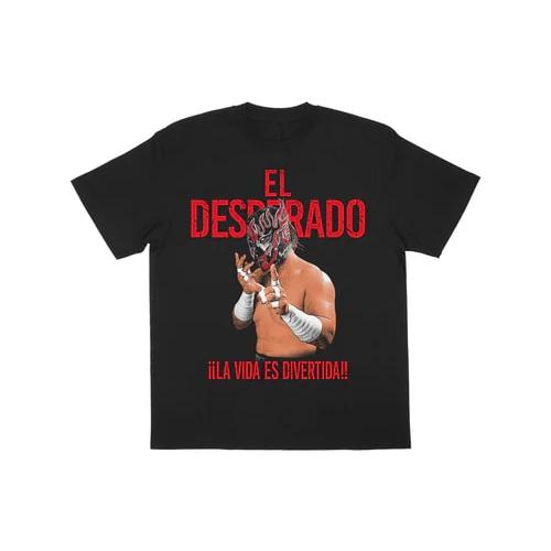 エル・デスペラード★DVD ★Tシャツ XL★ハーフスウェットパンツ L エル・デスペラード LA VIDA ES DIVERTIDA Tシャツ (ブラック×レッド