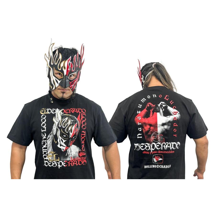 エル・デスペラード×ROLLING CRADLE コラボTシャツ（ブラック×ホワイト