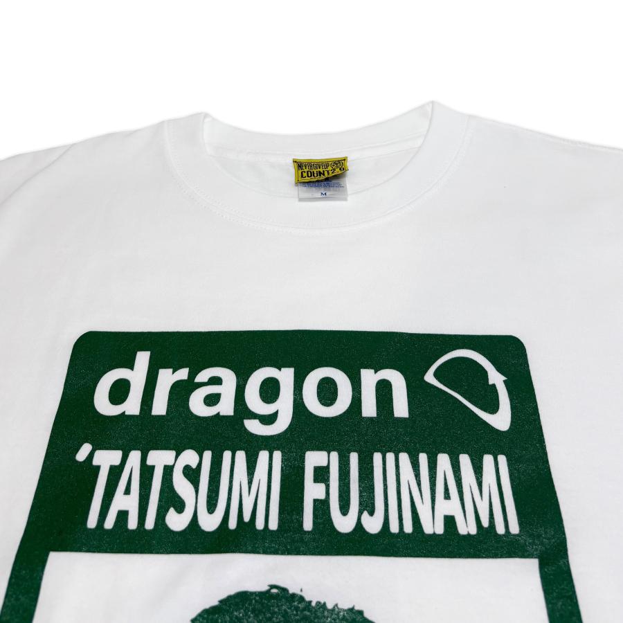 DRAGON 藤波辰爾 x Count2.9 コラボ Tシャツ(ホワイト/グリーン) 新
