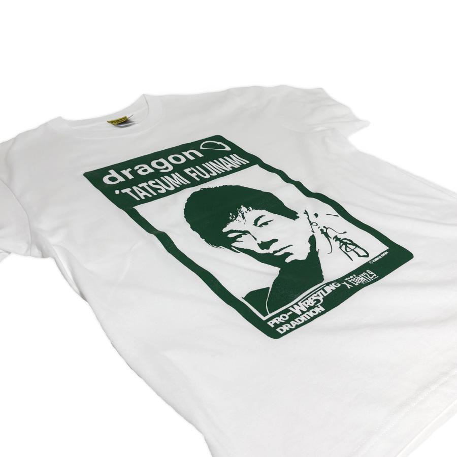DRAGON 藤波辰爾 x Count2.9 コラボ Tシャツ(ホワイト/グリーン) 新