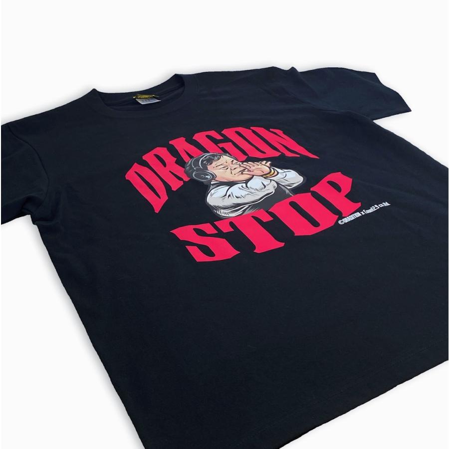 藤波辰爾 DRAGON STOP Tシャツ (ブラック) 新日本プロレス NJPW
