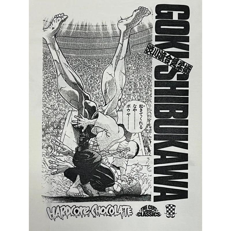 グラップラー刃牙 渋川剛気（合気バニラホワイト）Tシャツ Hardcore