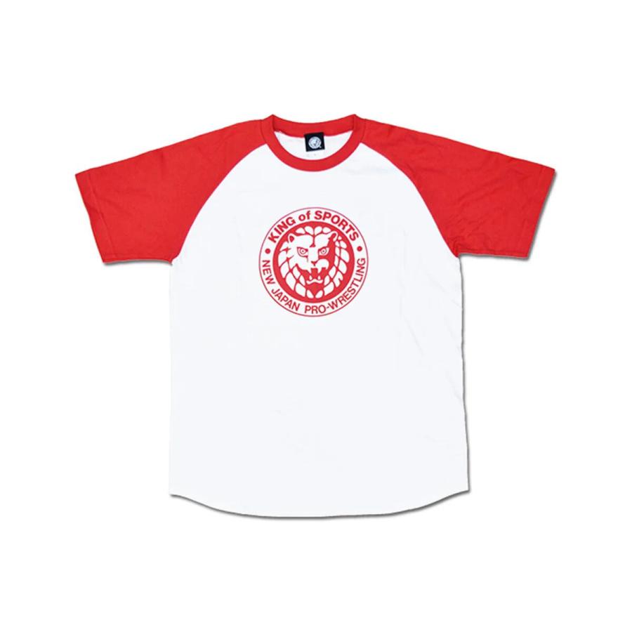 ライオンマーク クラシックロゴ ラグランTシャツ（レッド）新日本 