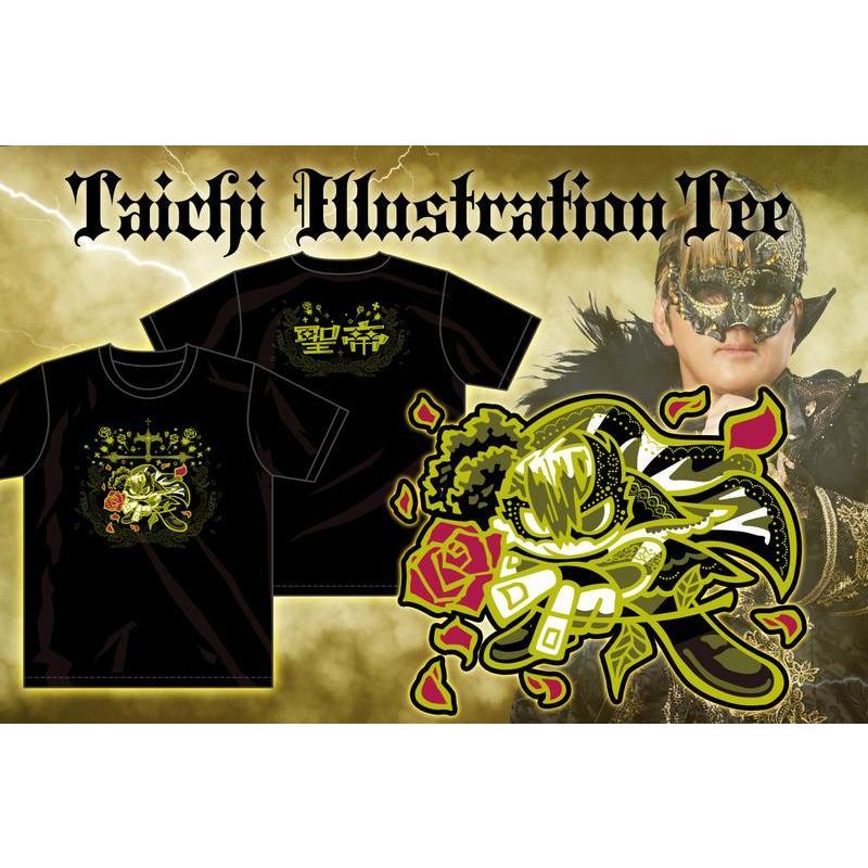 XLサイズ: 新日本プロレス NJPW タイチ イラスト Tシャツ