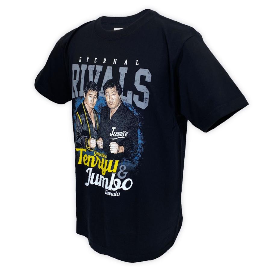 天龍源一郎xジャンボ鶴田 Tシャツ (ブラック) 全日本プロレス :メール