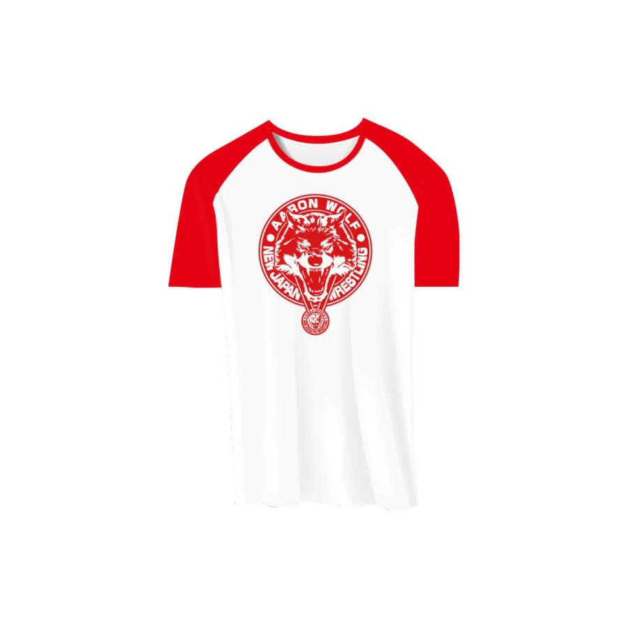 ウルフアロン ラグランTシャツ（レッド）新日本プロレス NJPW :メール