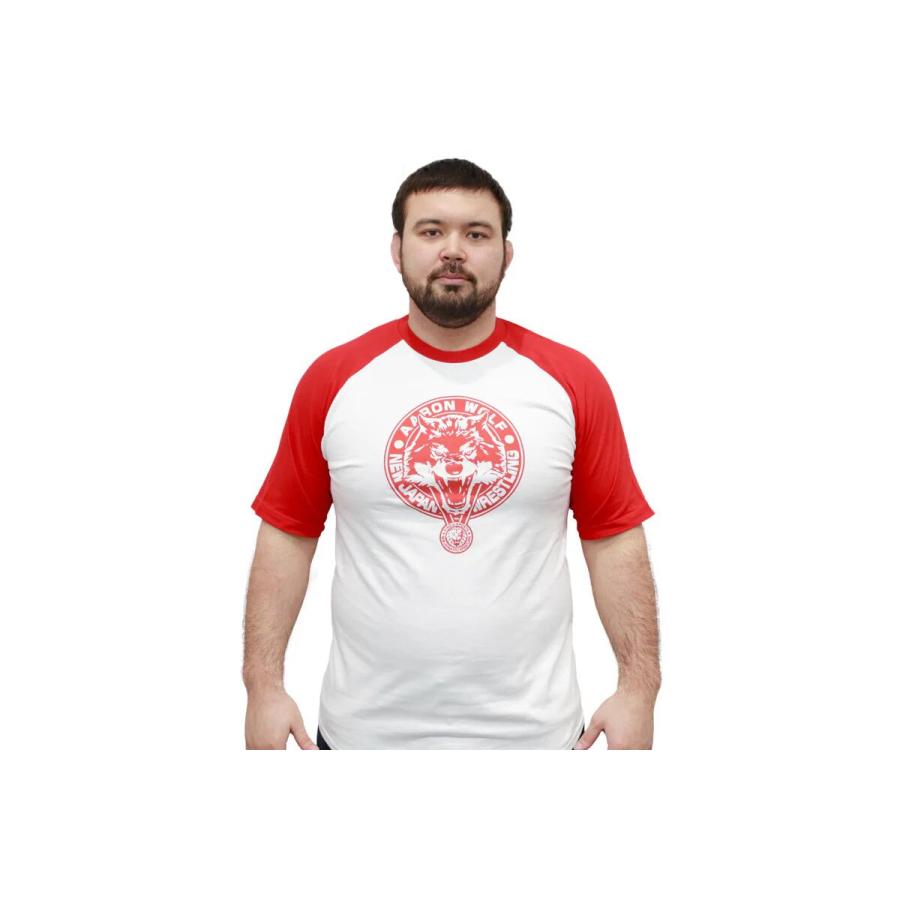 ウルフアロン ラグランTシャツ（レッド）新日本プロレス NJPW :メール