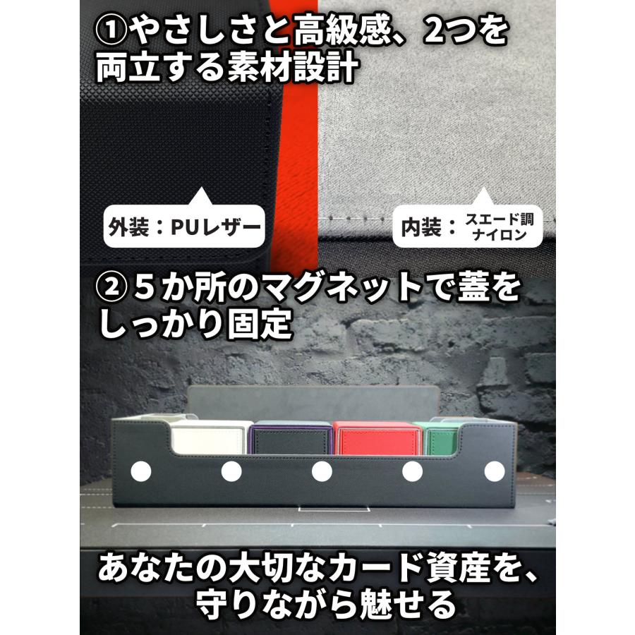 【外箱も収納に使える】アレシカ TCGフォートレス 大容量 デッキケース レザー ポケモンカード ワンピースカード 等の トレカ 収納に 革 合皮 |  | 07