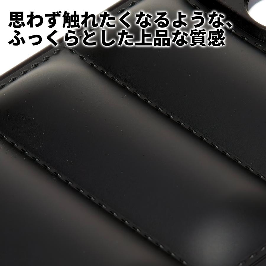 iPhone15Plus ケース ダウンジャケット風 (ブラック) マット質感 指紋が目立ちにくい おしゃれ かわいい スマホケース |  | 01