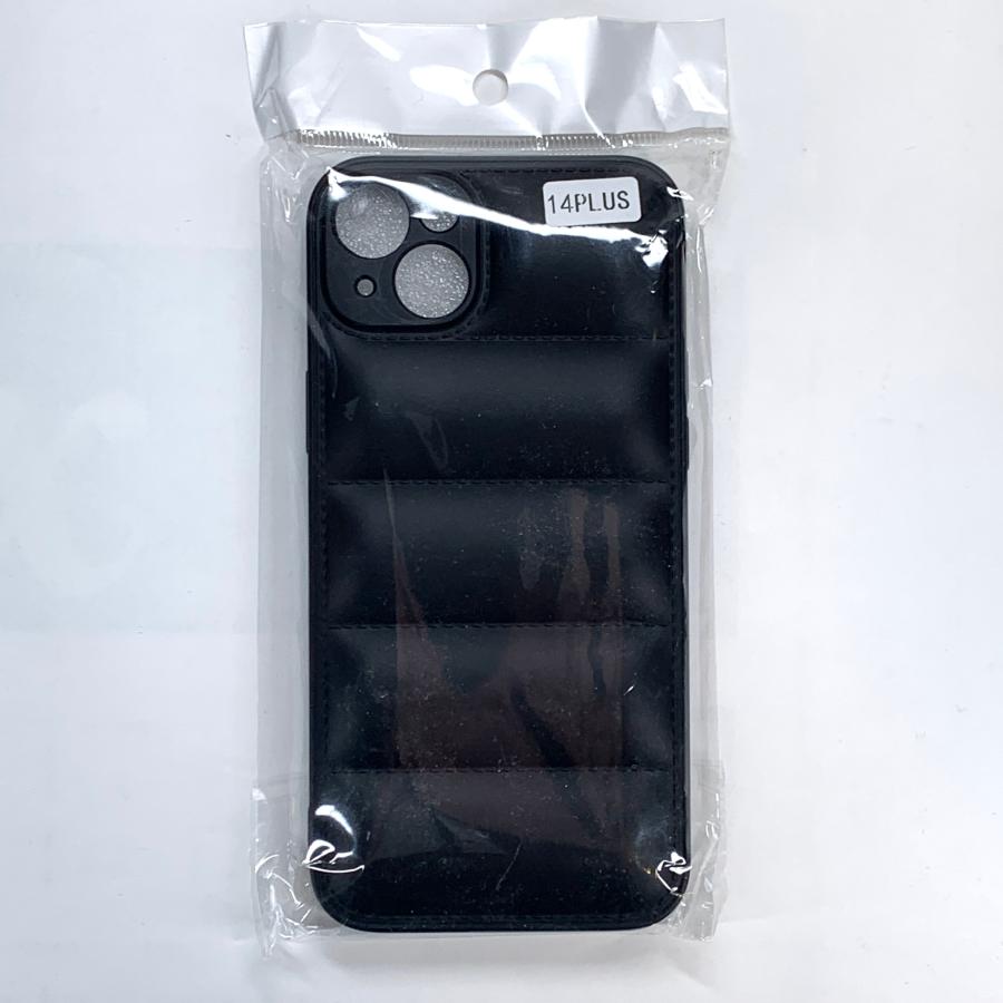 iPhone14Plus ケース ダウンジャケット風 (ブラック) マット質感 指紋が目立ちにくい おしゃれ かわいい スマホケース |  | 14