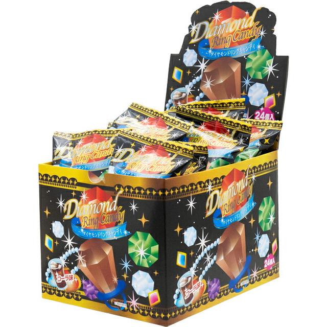 ダイヤモンドリングキャンディー コーラ味 24個入×1箱 駄菓子 やおきん