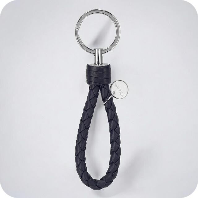 ボッテガヴェネタ BOTTEGA VENETA キーリング キーホルダー イントレチャート 113539 V3UN1 4039 メンズ レディース ネイビー系 キーケー BOTTEGA VENETA（ボッテガ・ヴェネタ） キーリング メンズ レディース