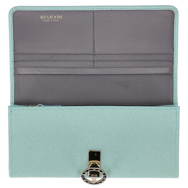 ブルガリ 長財布 レディース ブランド BVLGARI レザー 287301 GLATU ターコイズの画像