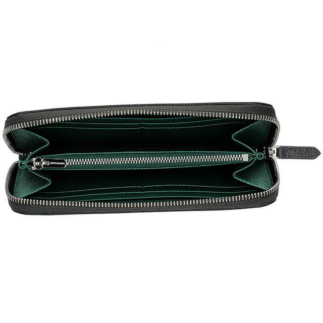 ブルガリ 長財布 メンズ ブランド BVLGARI 289101 CHADI チャコール/グリーンの画像