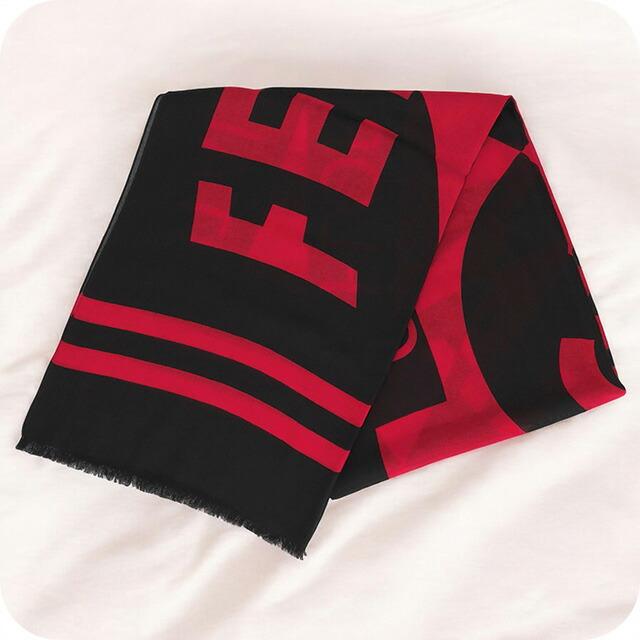 フェラガモ ストール メンズ レディース ブランド Ferragamo 520122 ブラック/レッド