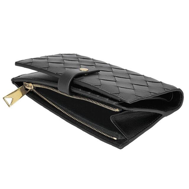 ボッテガ・ヴェネタ 二つ折り財布 メンズ レディース ブランド BOTTEGA VENETA イントレチャート レザー 609070 V3UH2 8425の画像