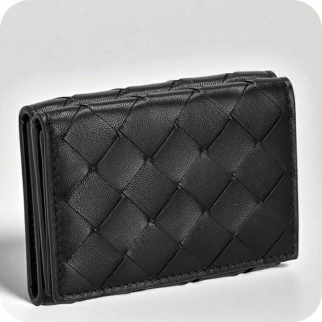 ボッテガヴェネタ 三つ折り財布 レディース ブランド BOTTEGA VENETA 609285-V3UH1 8803 ブラック