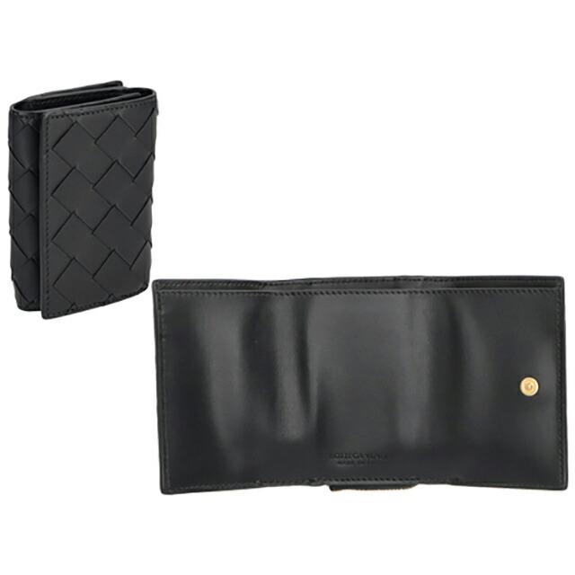 ボッテガ・ヴェネタ 三つ折り財布 メンズ レディース ブランド BOTTEGA VENETA 690568-V3UH2 ブラックの画像