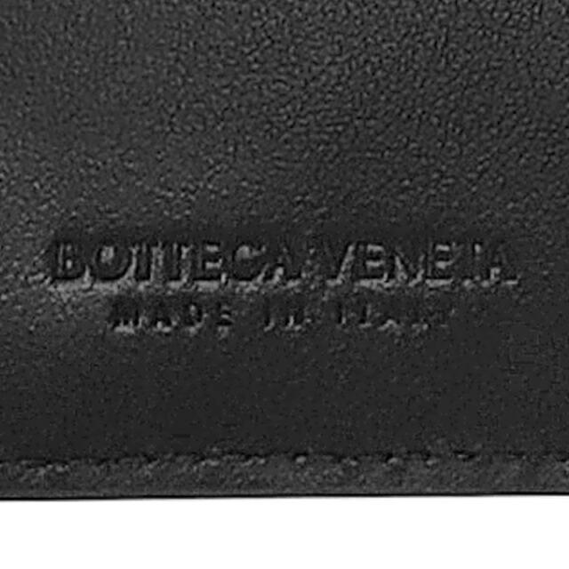 ボッテガ・ヴェネタ 二つ折り財布 二折財布 メンズ ブランド BOTTEGA VENETA 749412-V3US1 8803 ブラック/シルバーの画像