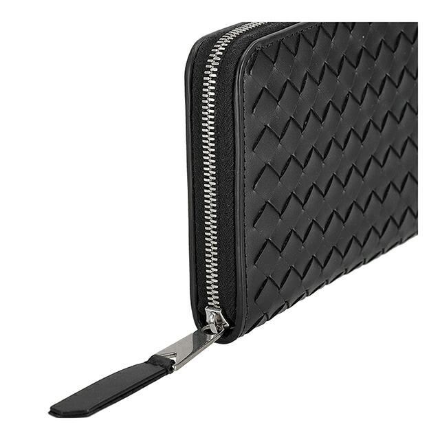 ボッテガ・ヴェネタ 長財布 メンズ ブランド BOTTEGA VENETA 796967-V69G2 8803 ブラック/シルバーの画像