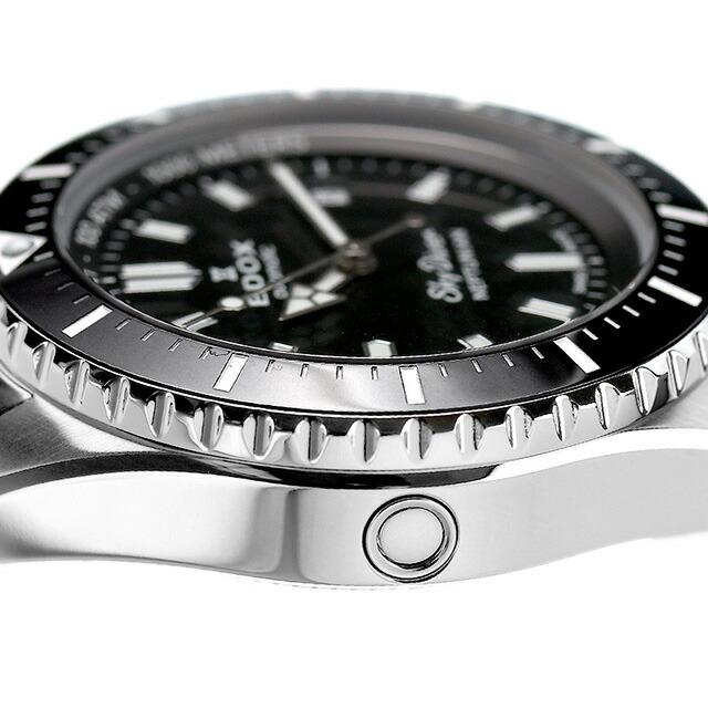 エドックス スカイダイバー ネプチュニアン オートマティック 自動巻き 腕時計 メンズ EDOX 80120-3NM-NIN アナログ ブラック 黒 スイス製の画像