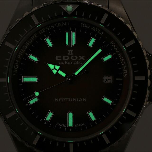 エドックス スカイダイバー ネプチュニアン オートマティック 自動巻き 腕時計 メンズ EDOX 80120-3NM-NIN アナログ ブラック 黒 スイス製の画像
