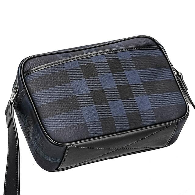 バーバリー ショルダーバッグ メンズ レディース ブランド BURBERRY チェック 8073271 ブラックの画像