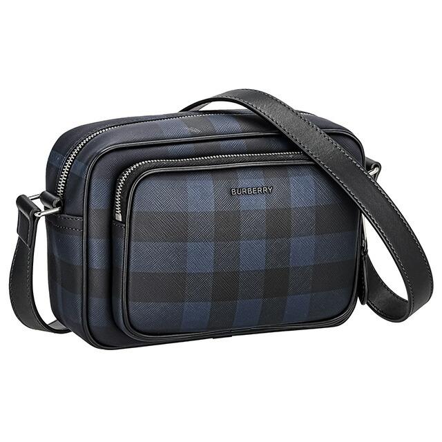 バーバリー ショルダーバッグ メンズ レディース ブランド BURBERRY チェック 8073271 ブラックの画像